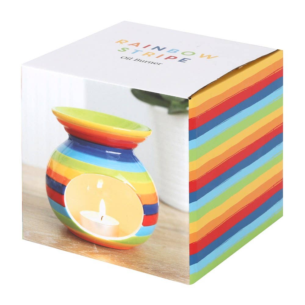 Rainbow Stripe Oil Burner and Wax Warmer