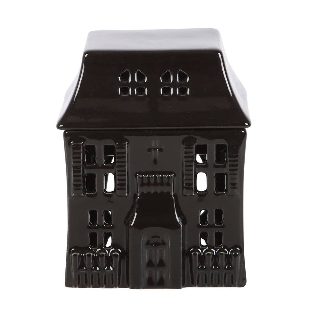 Gothic Black Haunted House Oil /Wax Tea Light Burner