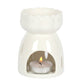 White Gloss Lotus Flower Oil Burner and Wax Warmer