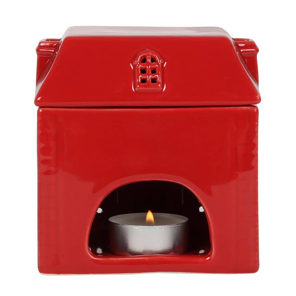 Red Christmas House Oil Burner