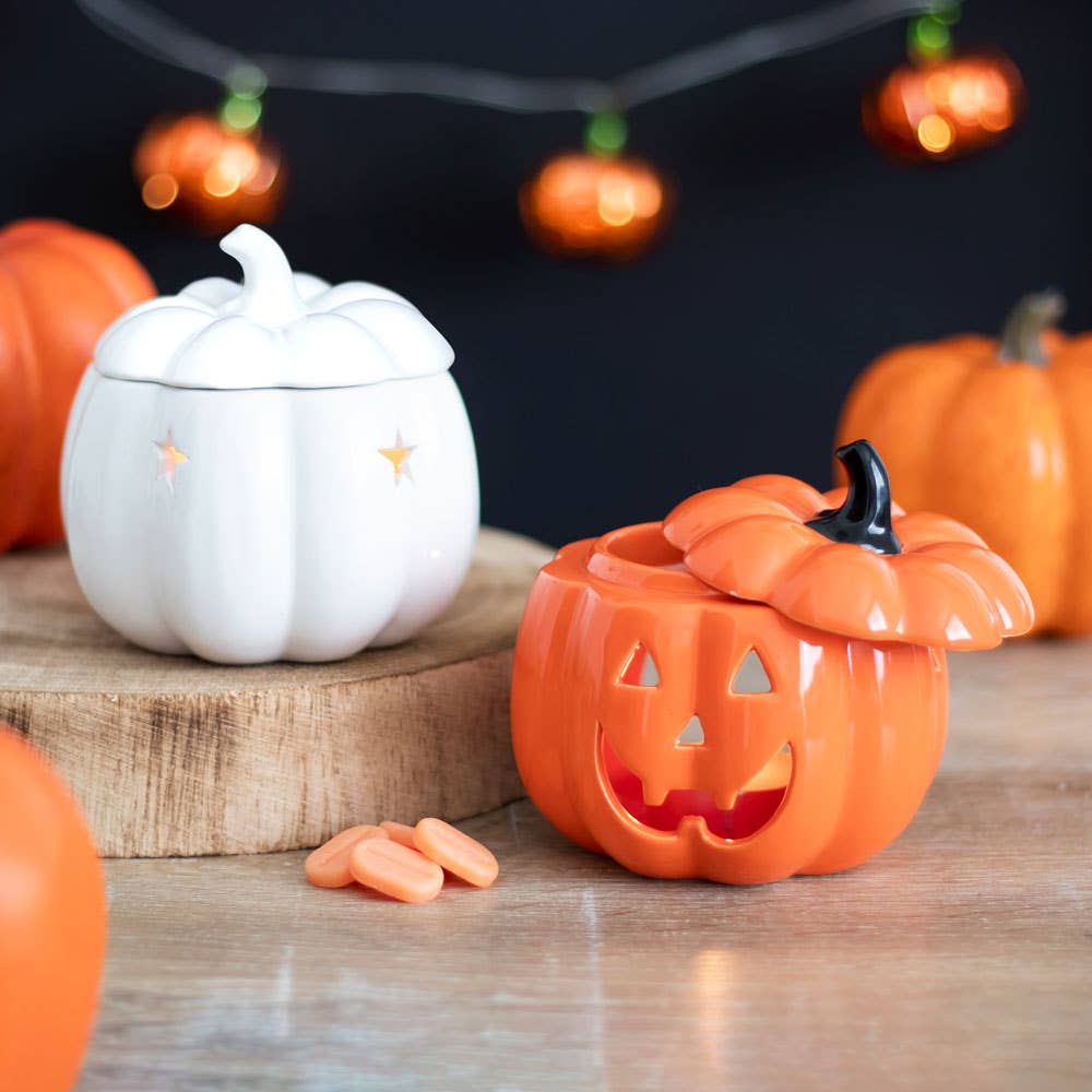 Orange Halloween Jack-O-Lantern Oil Burner