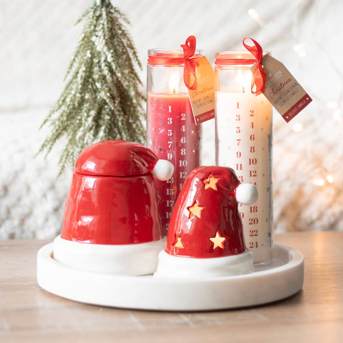 Red Christmas Santa Hat Oil/Wax Tea Light Burner