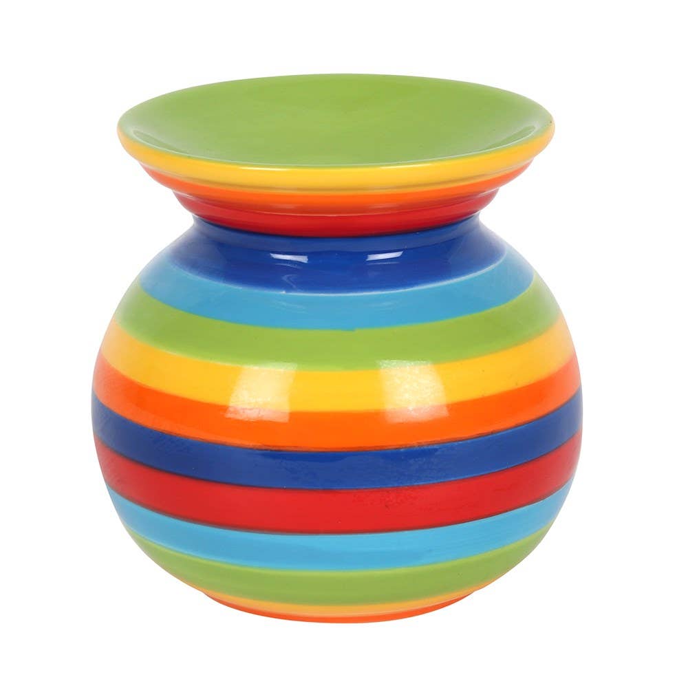 Rainbow Stripe Oil Burner and Wax Warmer