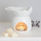 White Angel Wing Dish Oil Burner