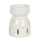 White Gloss Lotus Flower Oil Burner and Wax Warmer