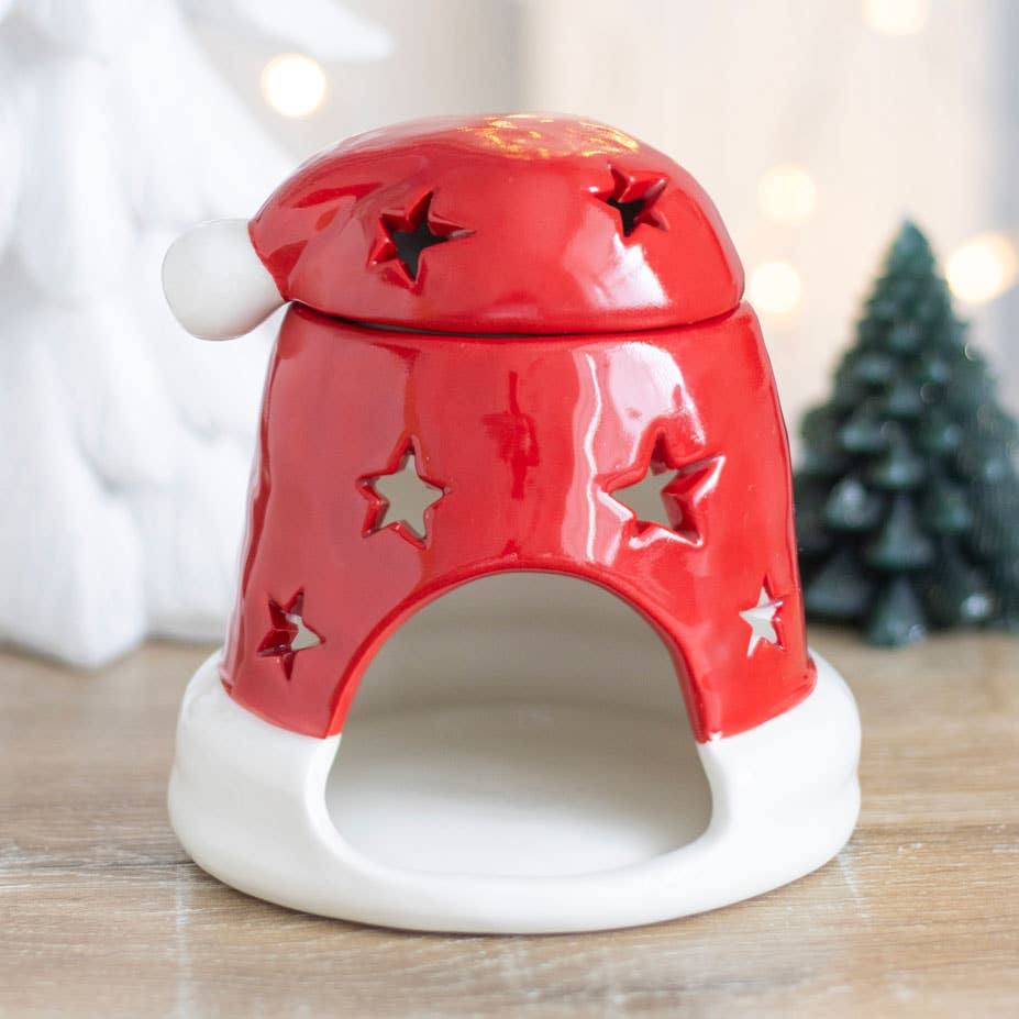 Red Christmas Santa Hat Oil/Wax Tea Light Burner