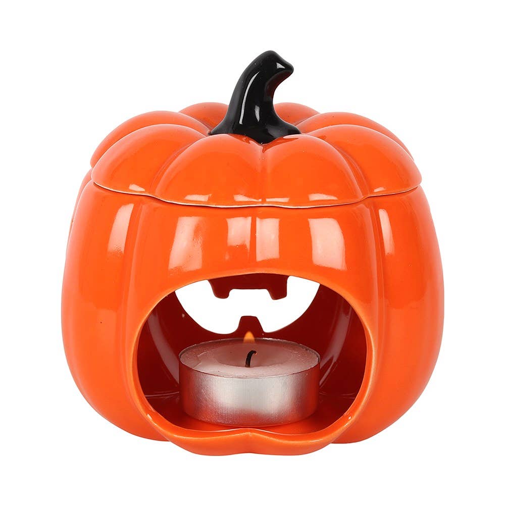 Orange Halloween Jack-O-Lantern Oil Burner