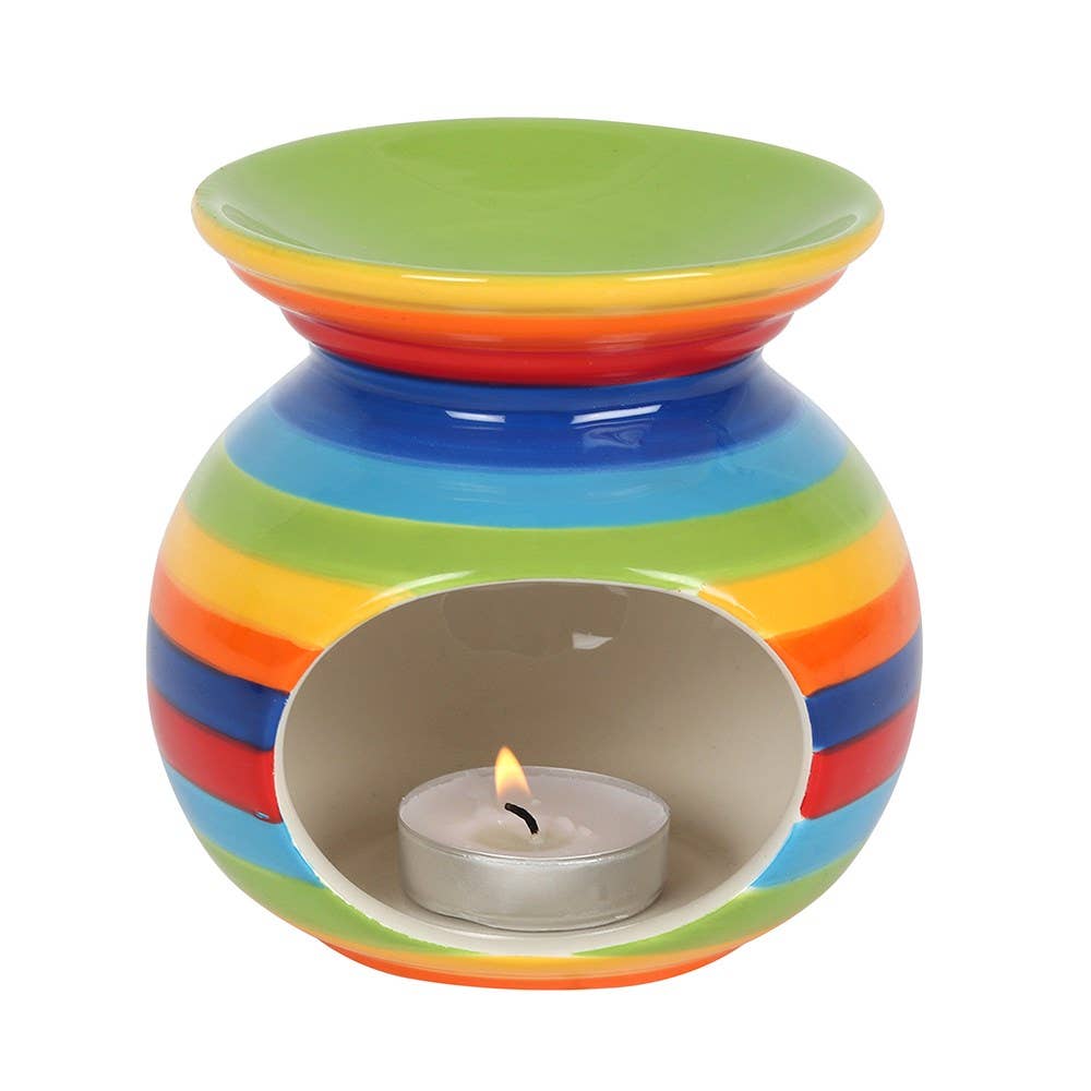 Rainbow Stripe Oil Burner and Wax Warmer