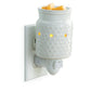 White Hobnail Plug In Fragrance Warmer